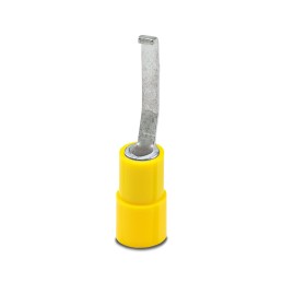 50 pcs - Phoenix Contact Hooked, C-BCI 6/2.8 Insulated Crimp Blade Terminal 18mm Blade Length, 4mm² to 6mm², Yellow
