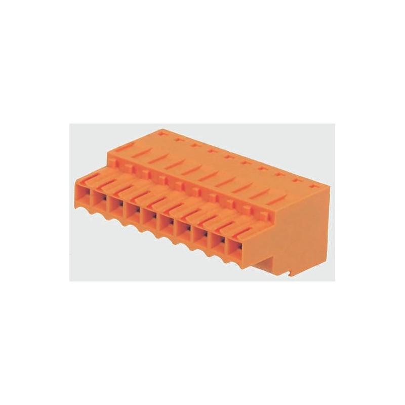 100 pcs - Weidmuller 3.5mm Pitch 3 Way Pluggable Terminal Block, Plug, Cable Mount, Crimp Termination