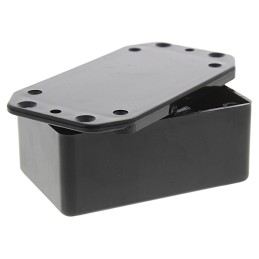 1 pcs - CAMDENBOSS Series 2000 Series Black ABS Enclosure, IP65, Flanged, Black Lid, 105 x 56 x 39mm