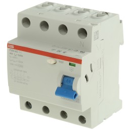 1 pcs - ABB F200 RCCB, 63A, 4 Pole, 300mA, Type AC