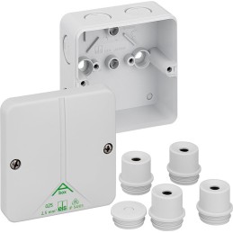 1 pcs - Gunther Spelsberg Abox m 025 Series Grey Polystyrene Junction Box, IP54, IP65, 0 Terminals, 82 x 82 x 52mm