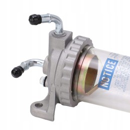 Fuel filter with water separator and settling tank