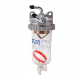 Fuel filter with water separator and settling tank