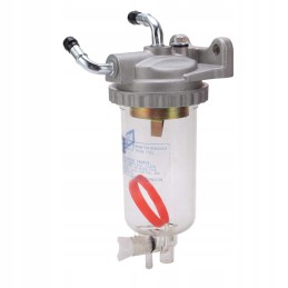 Fuel filter with water separator and settling tank