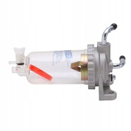 Fuel filter with water separator and settling tank