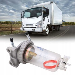 Fuel filter with water separator and settling tank