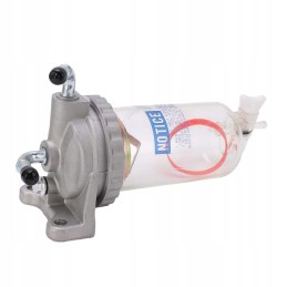 Fuel filter with water separator and settling tank