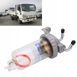 Fuel filter with water separator and settling tank