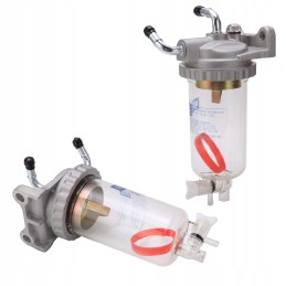 Fuel filter with water separator and settling tank