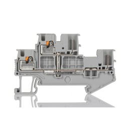 50 pcs - Phoenix Contact PTTB 1.5/S/2P-PV Series Grey Double Level Terminal Block, 0.14 - 1.5mm²