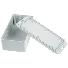 1 pcs - RS PRO Grey ABS Enclosure, IP65, Flanged, Grey Lid, 135.8 x 64.55 x 31.5mm