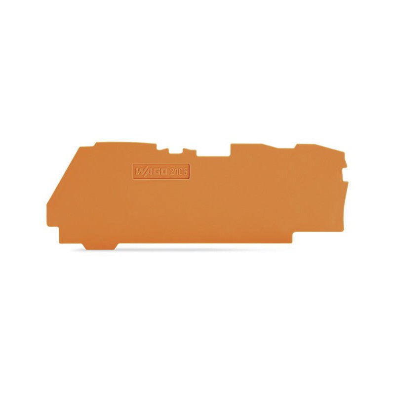 1 Bag of 25 - Wago TOPJOB S, 2106 Series End and Intermediate Plate for Use with 2106 Series Terminal Blocks, IECEx