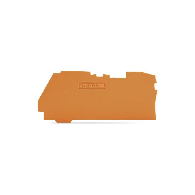 1 Bag of 25 - Wago TOPJOB S, 2106 Series End and Intermediate Plate for Use with 2106 Series Terminal Blocks, IECEx