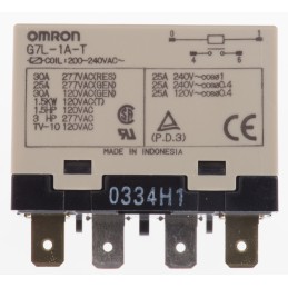 1 pcs - Omron Panel Mount Power Relay, 240V ac Coil, 30A Switching Current, SPST
