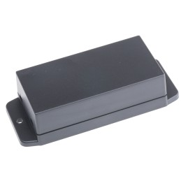 1 pcs - RS PRO Black ABS Enclosure, Flanged, Black Lid, 90 x 45 x 27mm