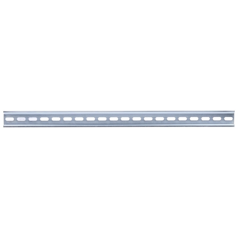1 pcs - RS PRO Steel Perforated DIN Rail, Top Hat Compatible, 500mm x 35mm x 7.5mm