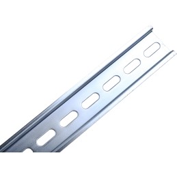 1 pcs - RS PRO Steel Perforated DIN Rail, Top Hat Compatible, 500mm x 35mm x 7.5mm