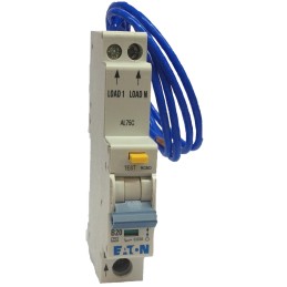 1 pcs - Eaton RCBO, 16A Current Rating, 1P Poles, 30mA Trip Sensitivity, Type C, MEMShield Range