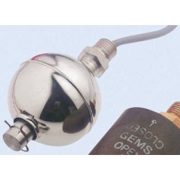 1 pcs - Gems Sensors Horizontal, Vertical Stainless Steel Float Switch, Float, 1m Cable, Relay