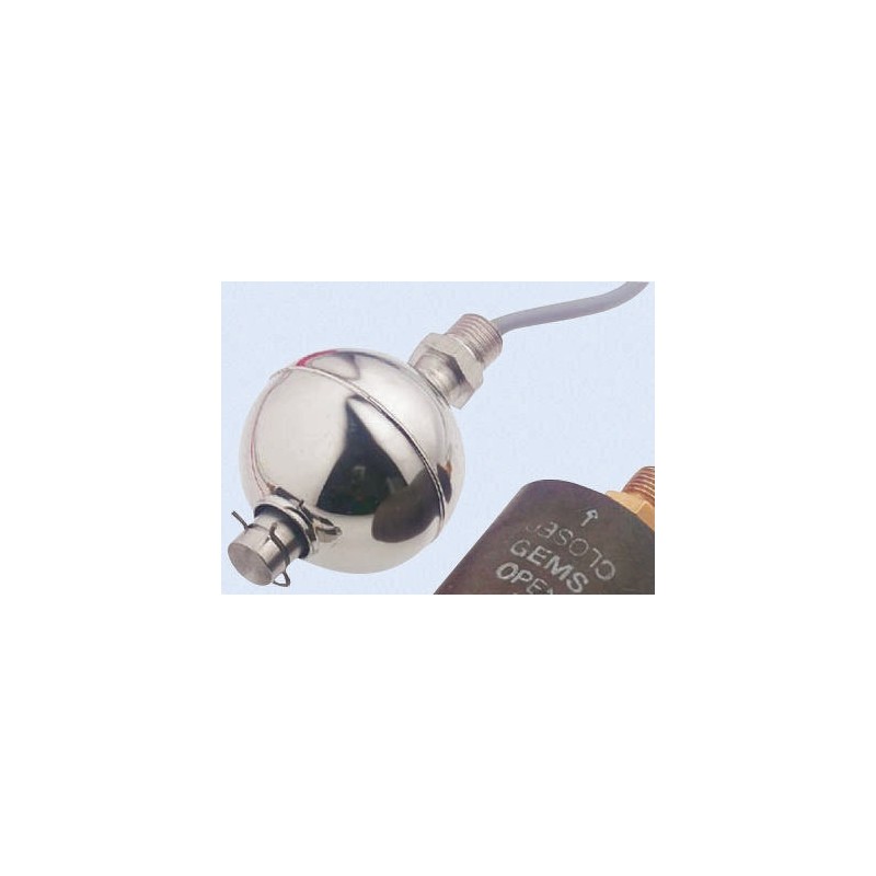 1 pcs - Gems Sensors Horizontal, Vertical Stainless Steel Float Switch, Float, 1m Cable, Relay