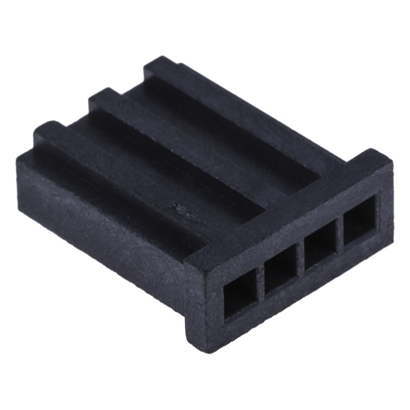 1000 pcs - TE Connectivity, AMPMODU MOD II Female Connector Housing, 2.54mm Pitch, 4 Way, 1 Row