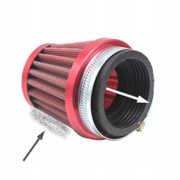 Cone air filter for a motorcycle engine, 58 mm