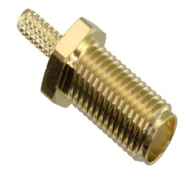 1 pcs - Molex, jack Panel Mount Subminiature Coaxial Connector, Crimp Termination, Straight Body