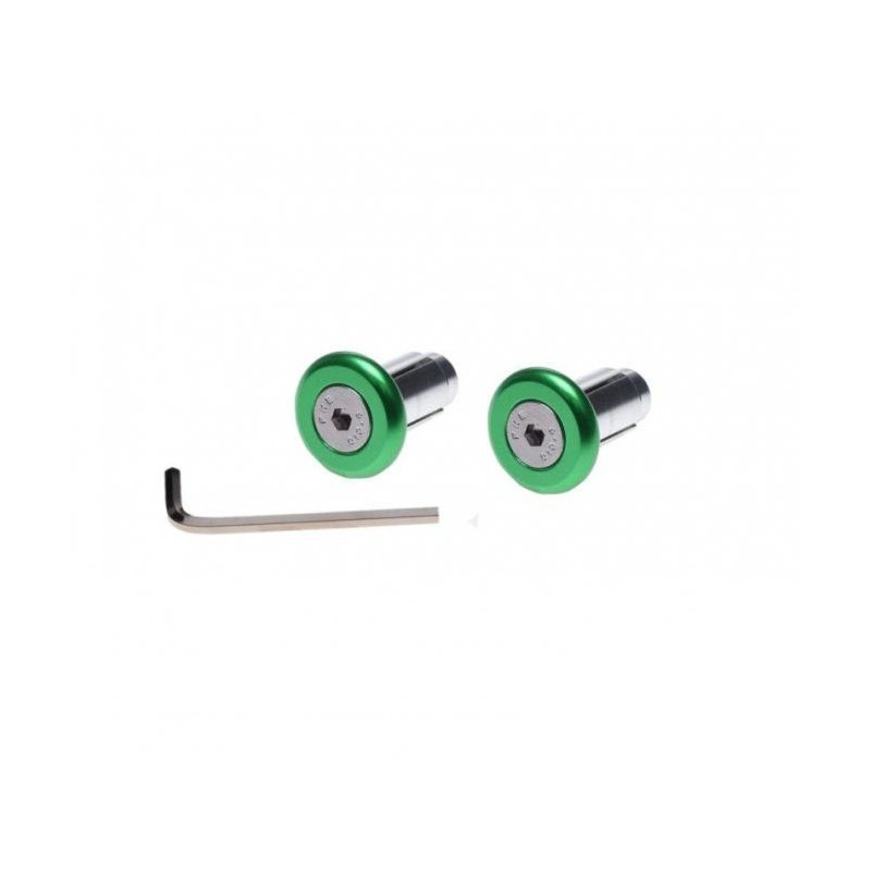 Green handlebar weight ends