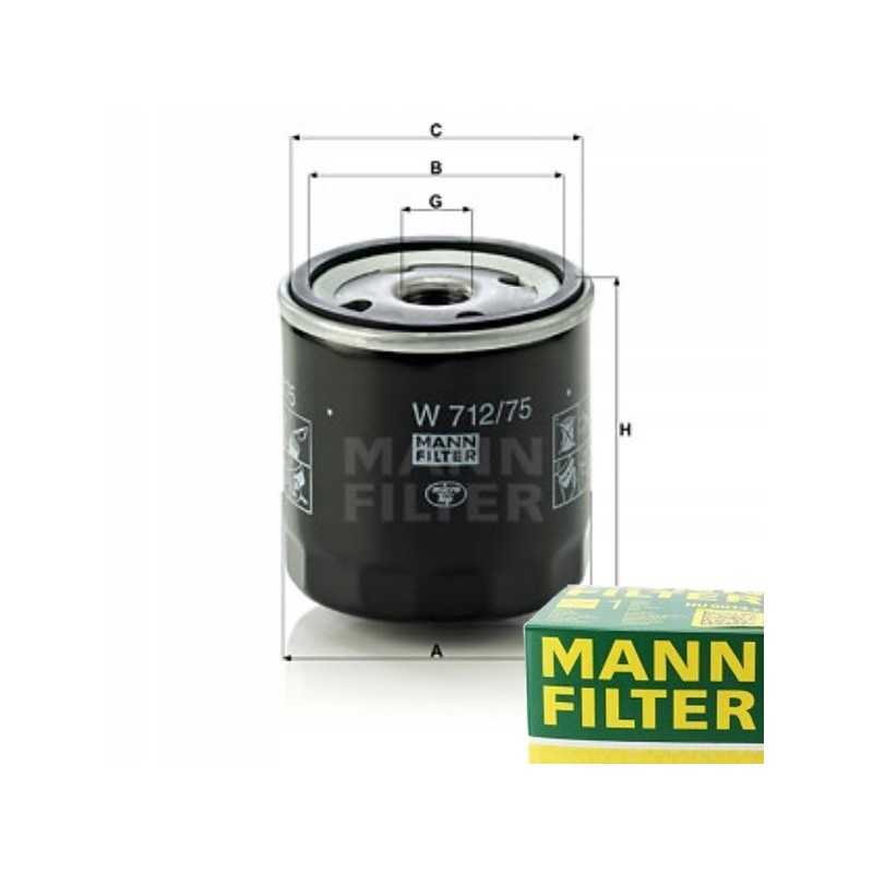 Mann filter oil filter for daewoo winstorm 2 4