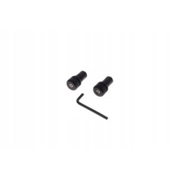 Handlebar weight ends 14 26mm black aluminum grooved