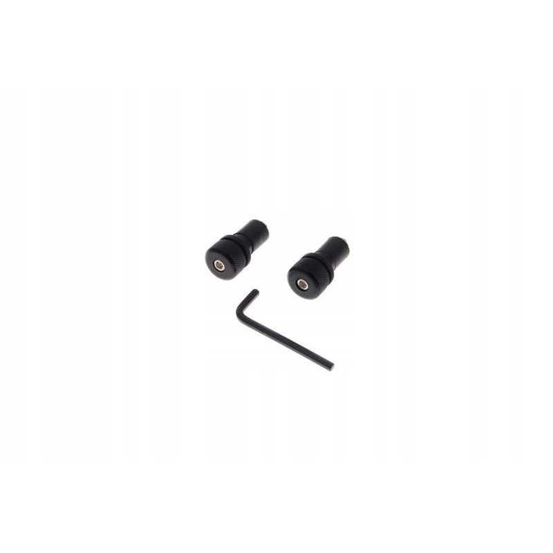 Handlebar weight ends 14 26mm black aluminum grooved