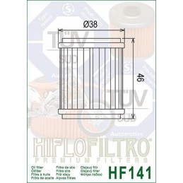 Hiflofiltro HF141 oil filter for Yamaha Rieju