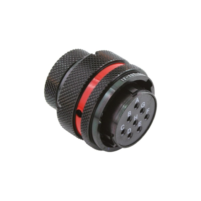 1 pcs - Souriau Circular Connector, 8 Contacts, Cable Mount, Plug, Female, IP67, 8STA Series