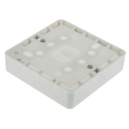 1 pcs - MK Electric Logic Plus White Gloss Back Box, BS, IP20, 1 Gangs, 87 x 87 x 16mm
