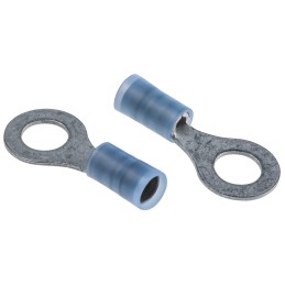 50 pcs - Molex, Avikrimp Insulated Ring Terminal, M6 (1/4) Stud Size, 1mm² to 2.5mm² Wire Size