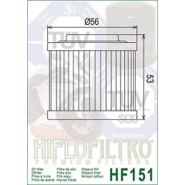 Hiflofiltro hf151 oil filter for Aprilia BMW