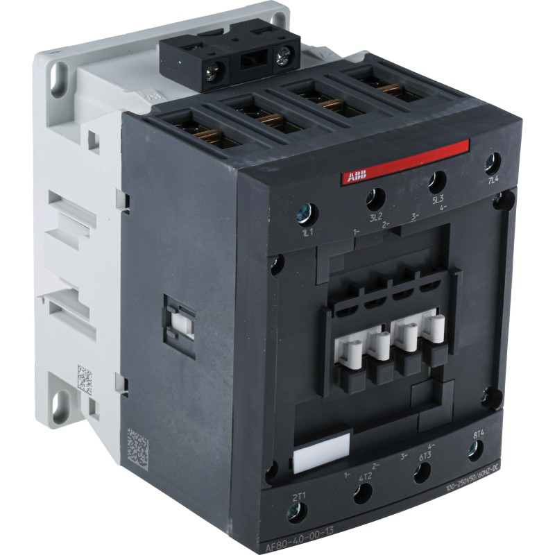 1 pcs - ABB AF Series Contactor, 230 V ac Coil, 4-Pole, 125 A, 37 kW, 4NO, 690 V ac