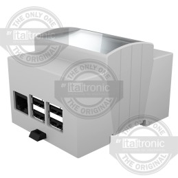1 pcs - Italtronic Solid Top Enclosure Type, ABS, Polycarbonate DIN Rail Enclosure Kit