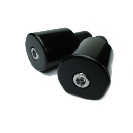 Universal black handlebar weight ends