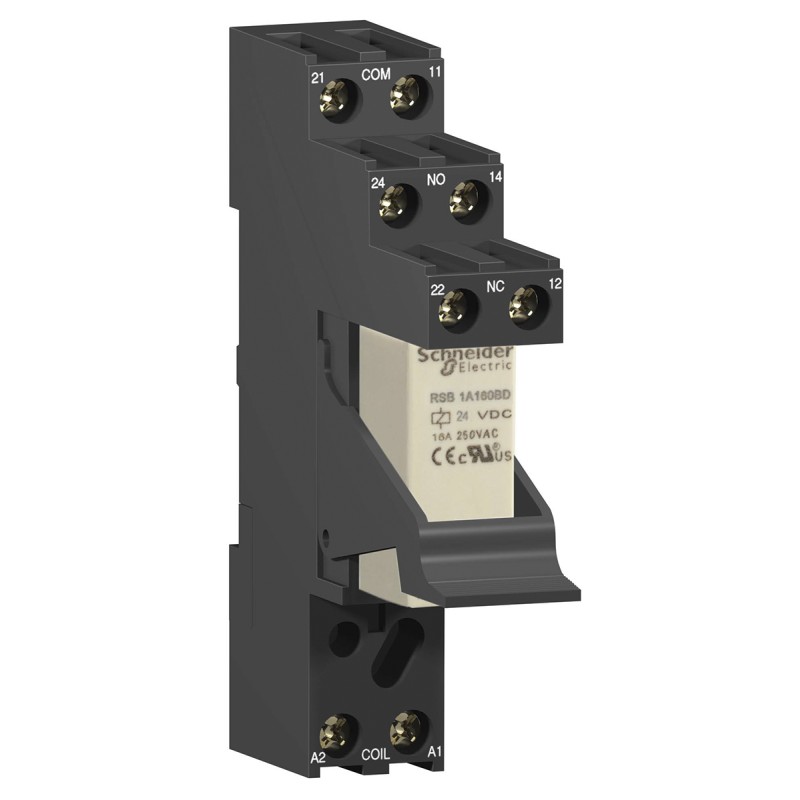 1 pcs - Schneider Electric Harmony Relay RSB 8 Pin &lt,250V ac DIN Rail Relay Socket, for use with Relais Series RSZ