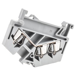 1 Bag of 5 - Wago 280 Series Grey Feed Through Terminal Block, 2.5mm², Single-Level, Cage Clamp Termination
