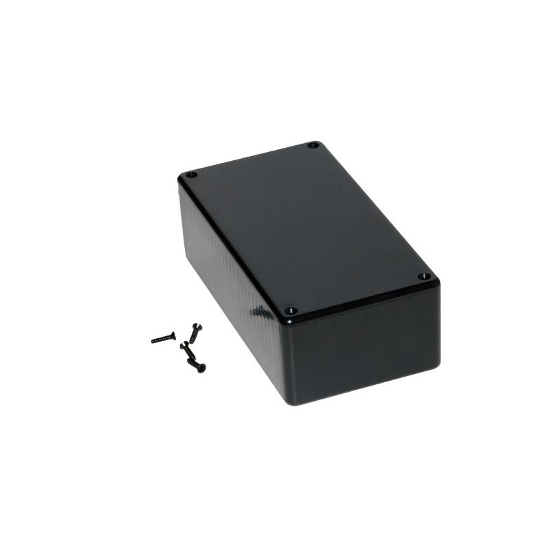 1 pcs - Hammond 1591 Series Black ABS Enclosure, IP54, Black Lid, 150 x 80 x 46mm