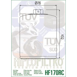Oil filter hiflofiltro hf170crc hd 1200 sportster
