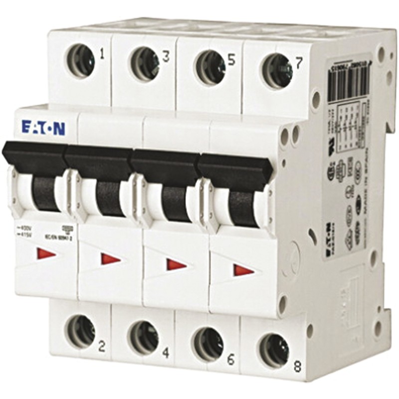 1 pcs - Eaton xEffect MCB, 4P, 32A Curve C, 230 - 400V AC, 6 kA Breaking Capacity