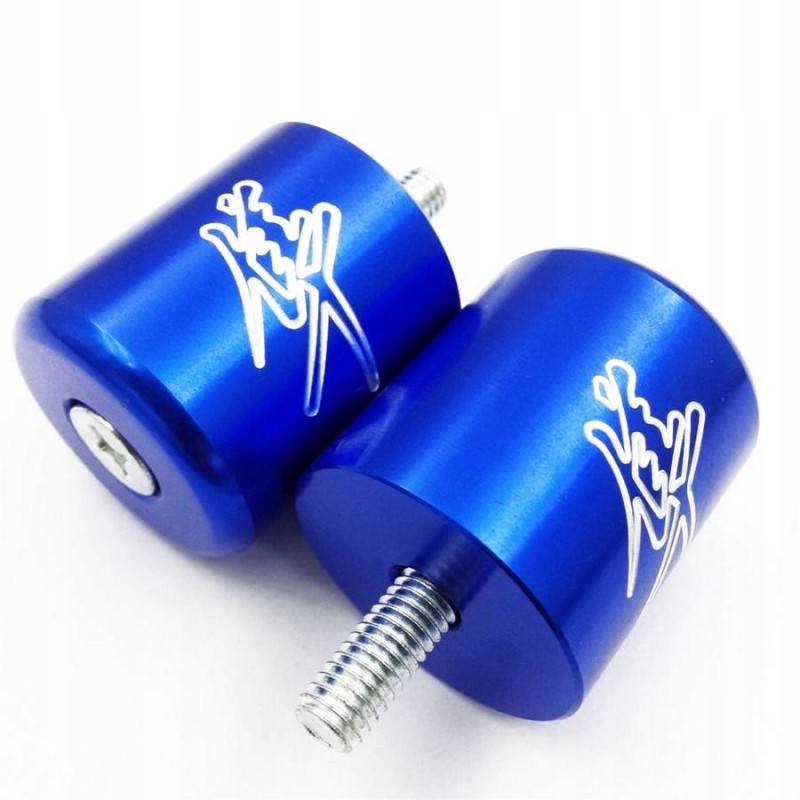 Blue suzuki gsx hayabu handlebar ends