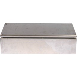 1 pcs - RS PRO Unpainted Stainless Steel Terminal Box, IP66, 300 x 80 x 150mm