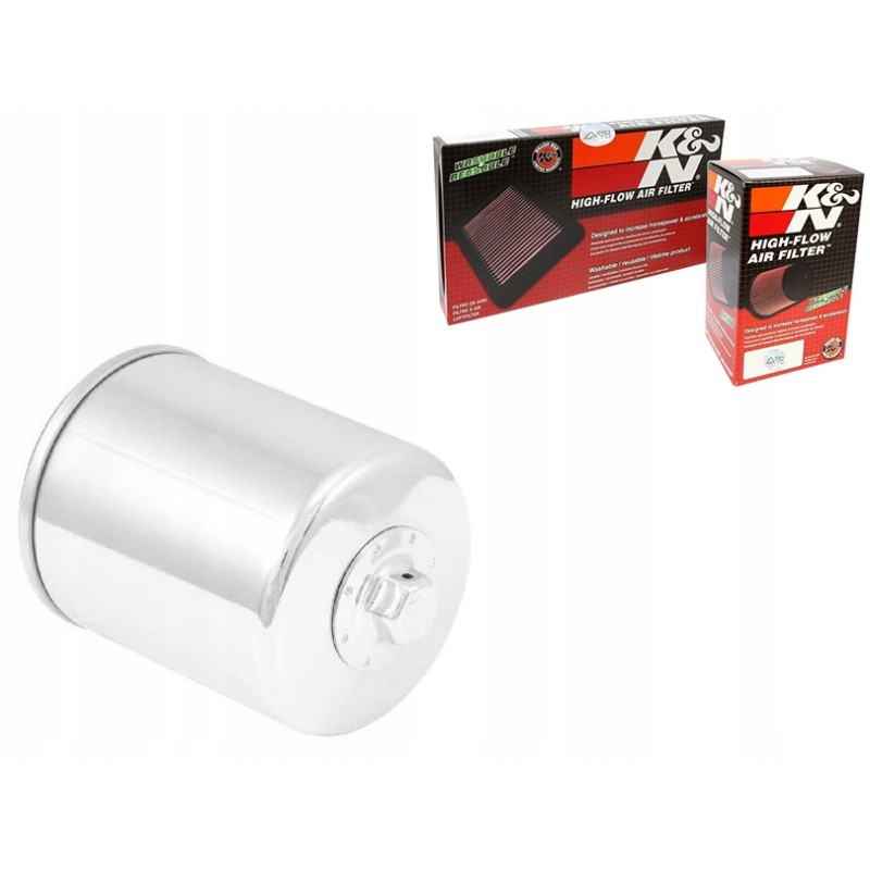 Motor oil filter chrome kn