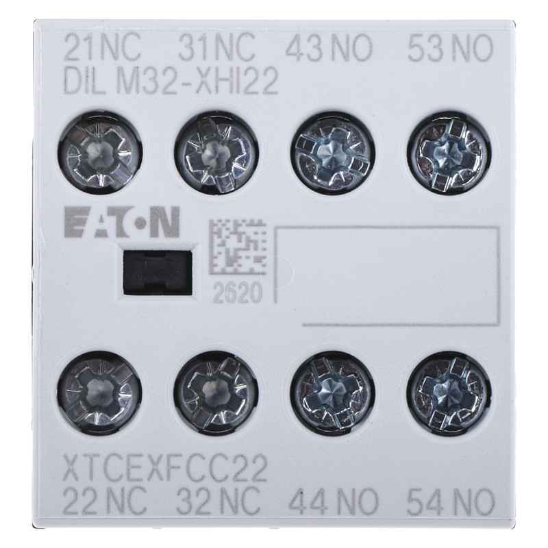 1 pcs - Eaton Auxiliary Contact, 4 Contact, 2NC + 2NO, Front Mount