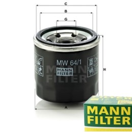 Mann filter oil filter for honda vfr 1200 xd