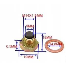 Magnetic oil drain plug plug m14x1 5 magnet